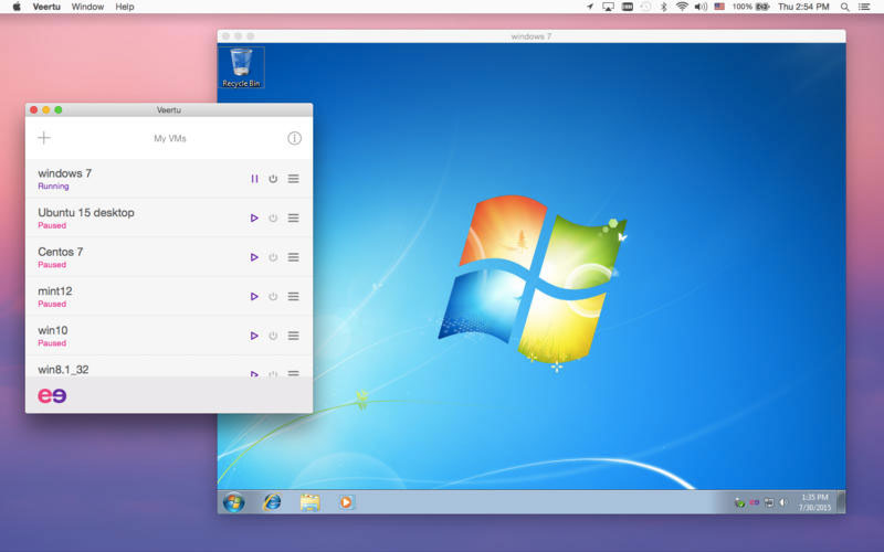  Windows XP executed in a virtual machine on OS X 