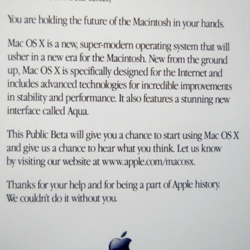 EXPO: MacOS X beta… ecco la confezione.