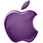 logo apple purple