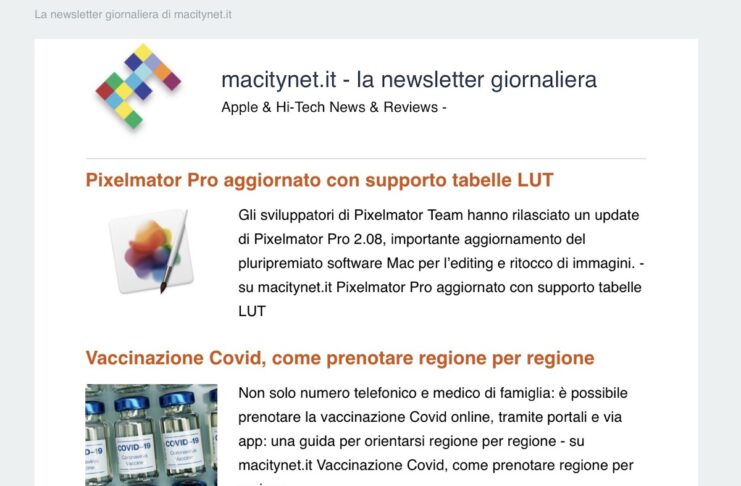 La Newsletter di MacityNet: nuove modalità  di iscrizione.
