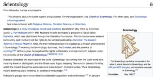 La Chiesa di Scientology e Wikipedia ai ferri corti