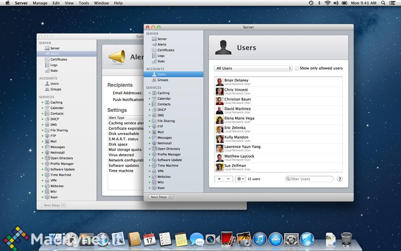 OS X Server, modificare la dimensione limite dei messaggi del servizio Mail