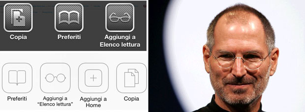 occhiali di Jobs in iOS 7