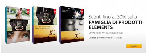 Adobe offerta Elements 10 giugno 2013