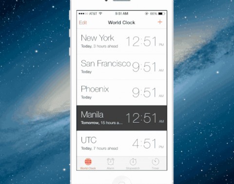 orologio digitale ios 7