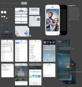 iOS 7: tutti i pulsanti e gli elementi grafici disponibili in un file PSD