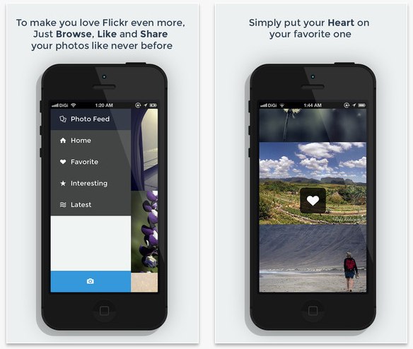 Pure per Flickr, visualizzare le foto di Flickr in stile iOS 7 Pure per Flickr
