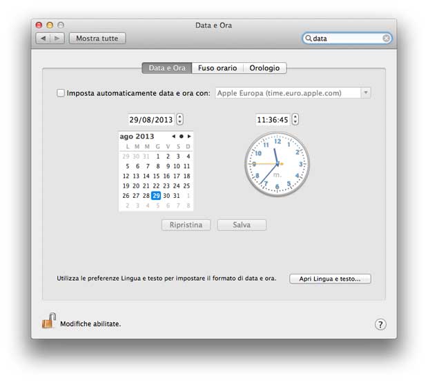 falla sicurezza in OS X - DataEOra