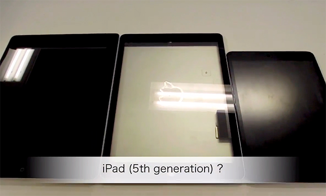 iPad 5 semi-assemblato in un filmato ipad 5