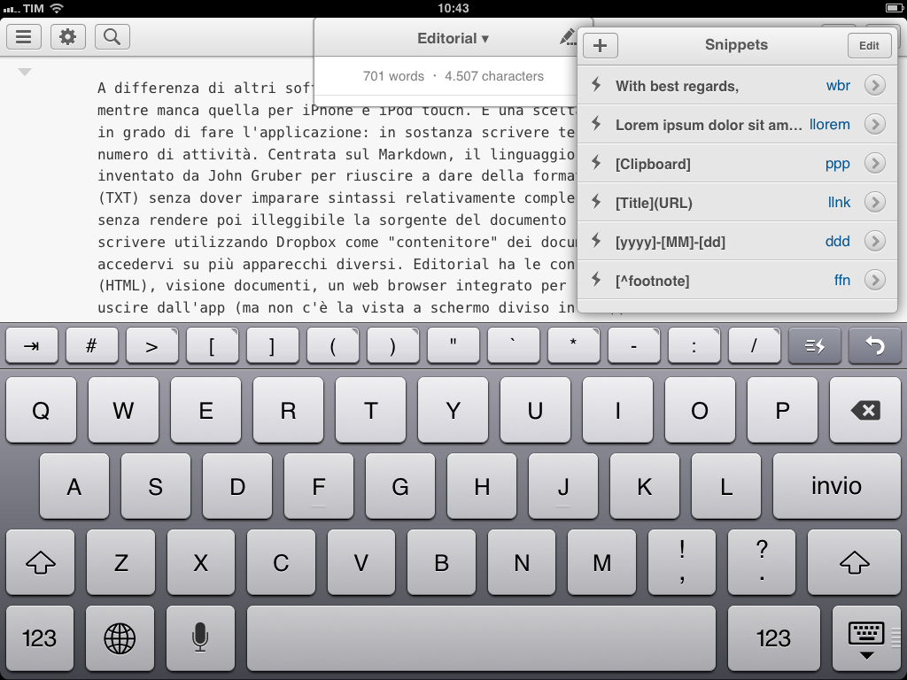 Editorial per iPad, l’app tuttofare per la scrittura editorial per iPad