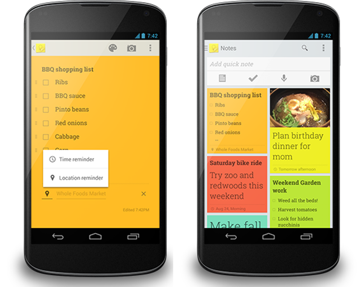 Google Keep si aggiorna con i promemoria, ma non per iOS