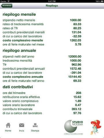 Con Colf e badanti per iPhone e iPad calcola stipendio e contributi del collaboratore domestico Colf e badanti