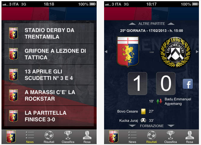 Tutto le news sui Grifoni con Genoa Cfc su iPhone e iPad Genoa foto
