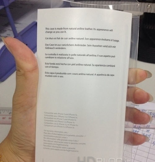 iPhone 5S: in rete appare la confezione di una nuova cover in pelle di Apple