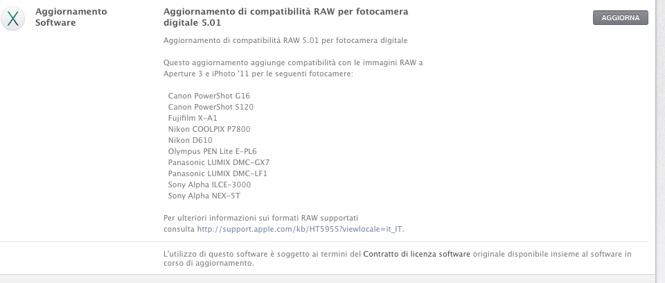 Digital Camera RAW Compatibility Update 5.01,