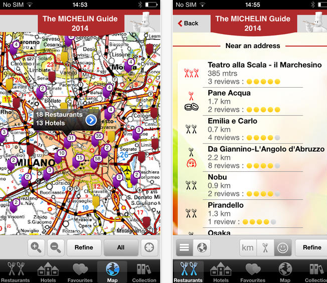 Guida Michelin per iPhone
