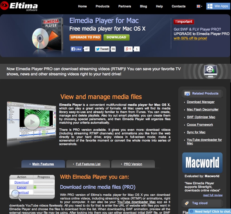 Elmedia Player Pro sito web 800