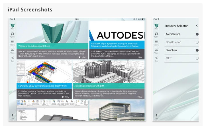 Autodesk AEC Feed per iPad