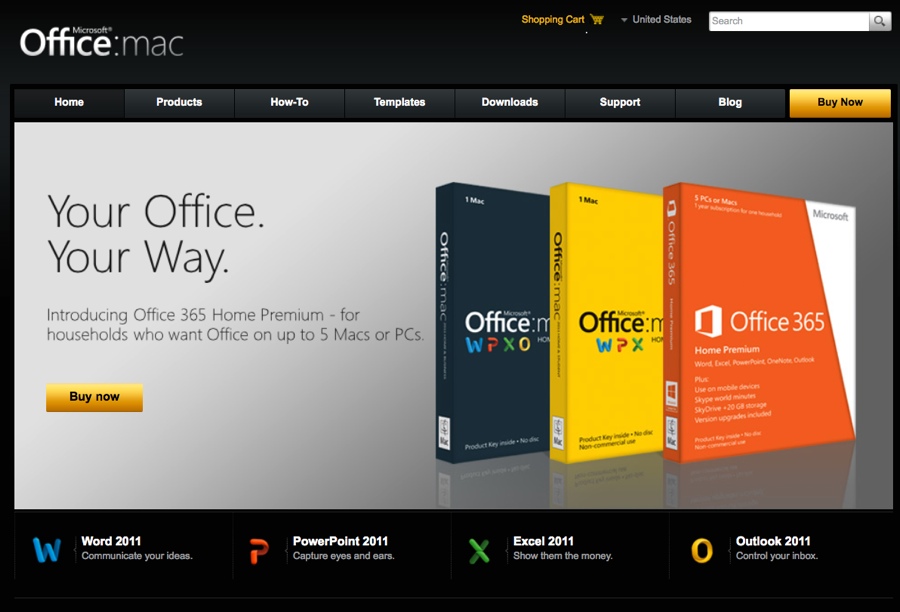 nuovo Office per Mac - sito Office Mac