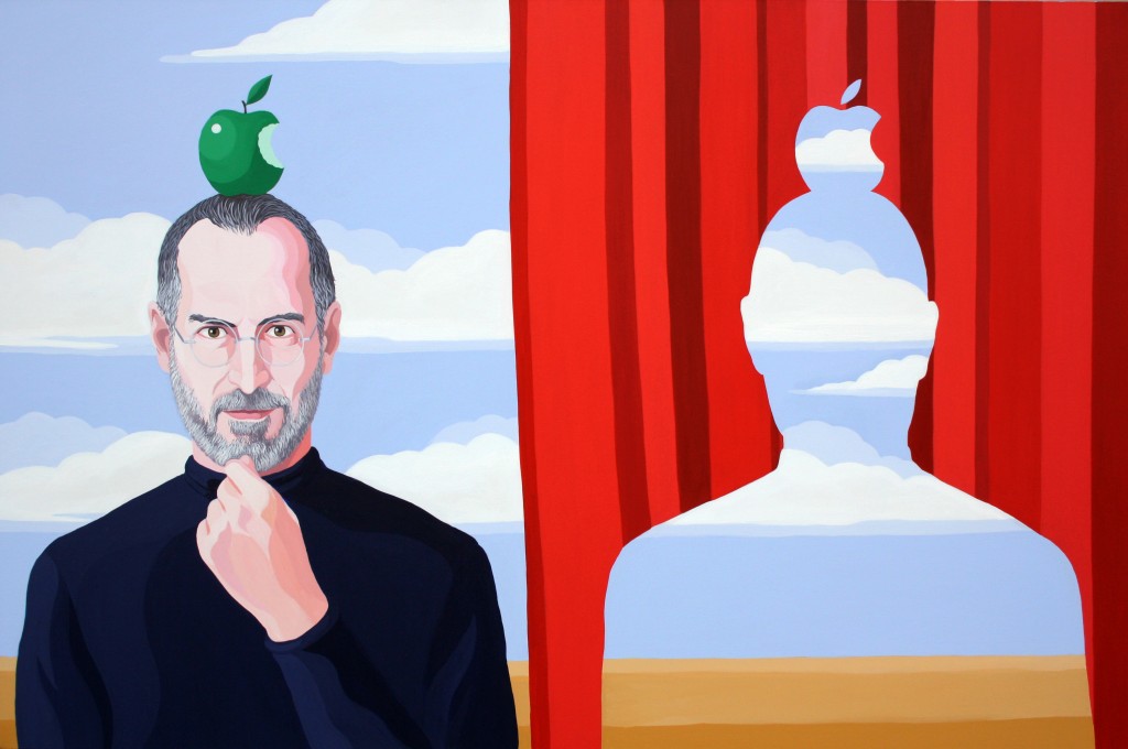 THINK DIFFERENT, 2012, acrilico su tela, cm 90x135, courtesy gallery Contini