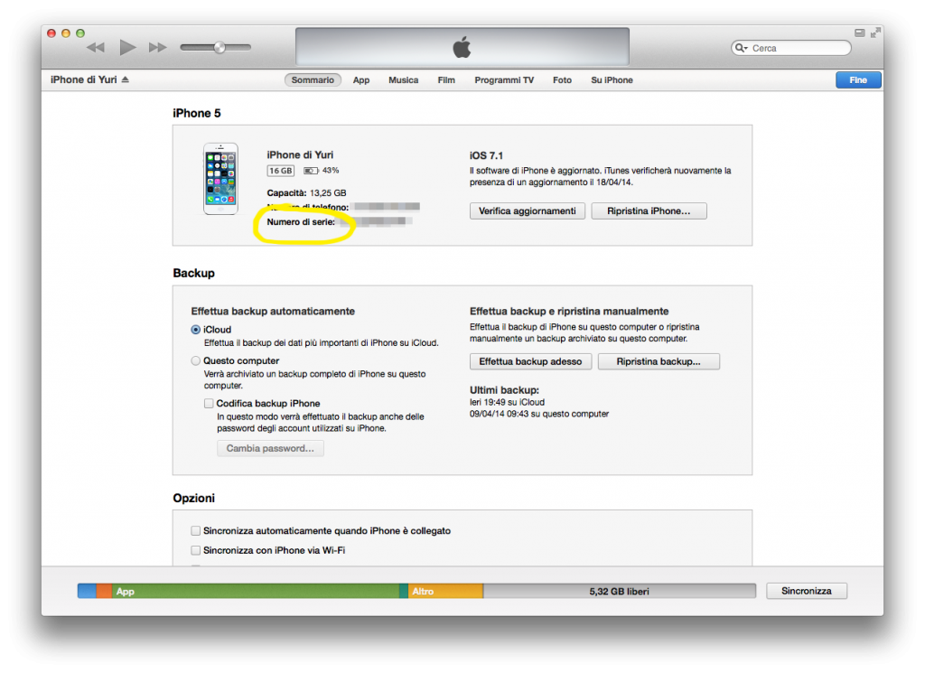 trovare udid di iPhone e iPad