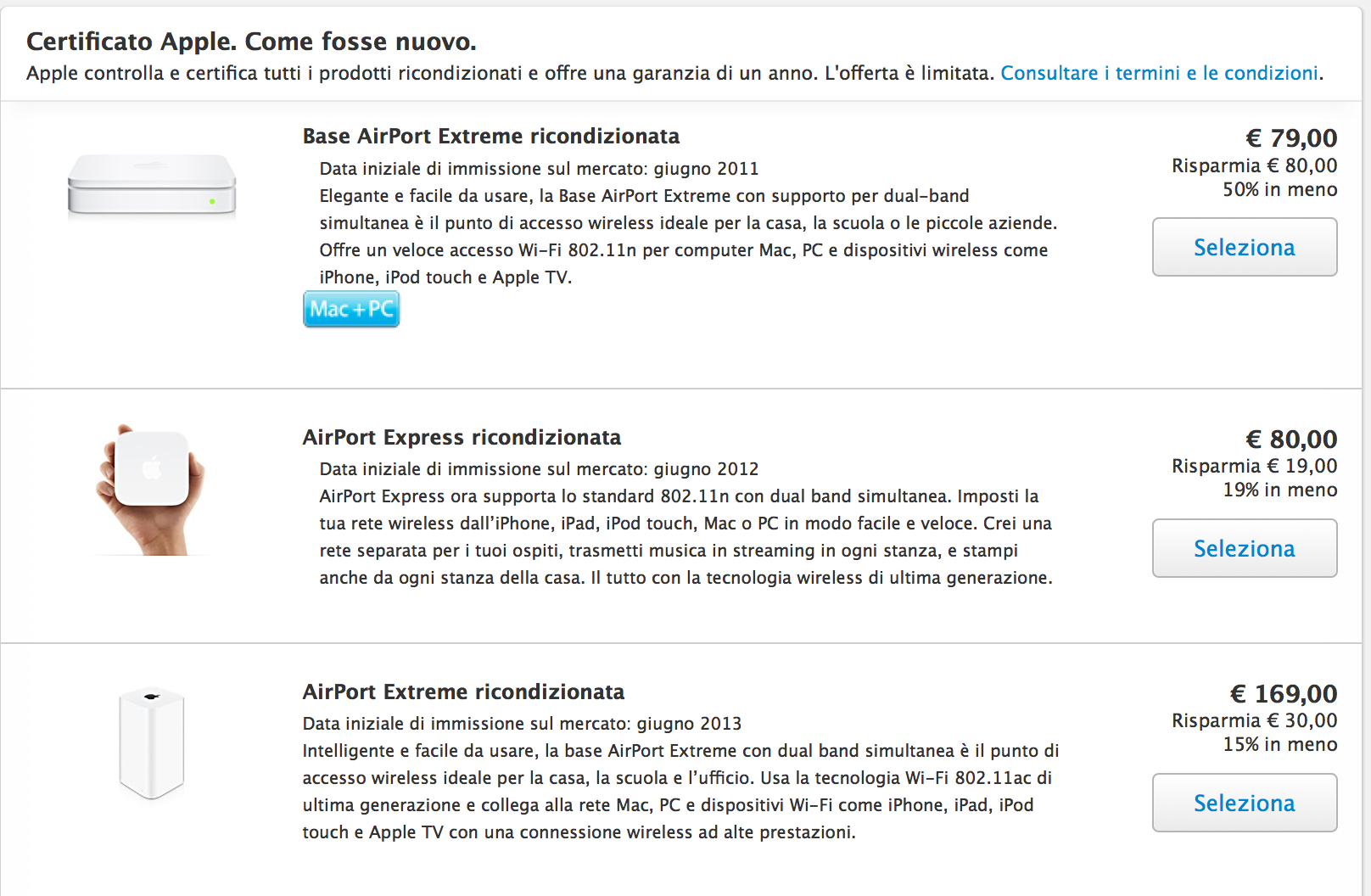 basi Airport ricondizionate