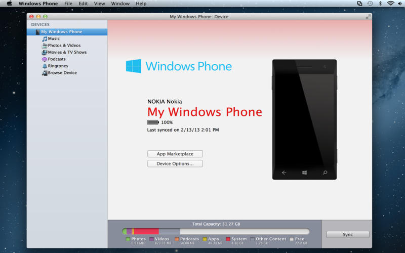 windows phone per mac