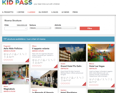 Un'immagine del portale Web 