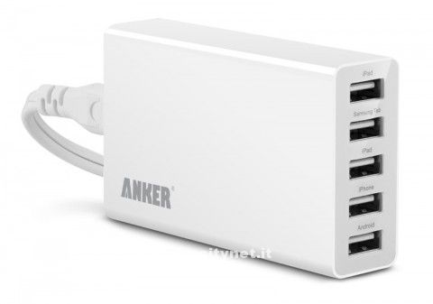 alimentatore USB Anker 5 porte 25W 800