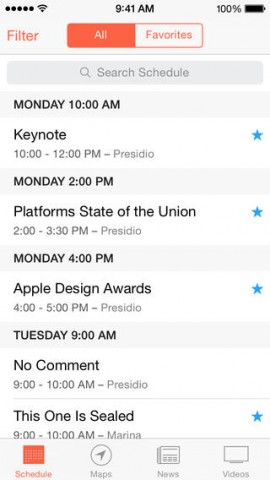 Applicazione WWDC 2014