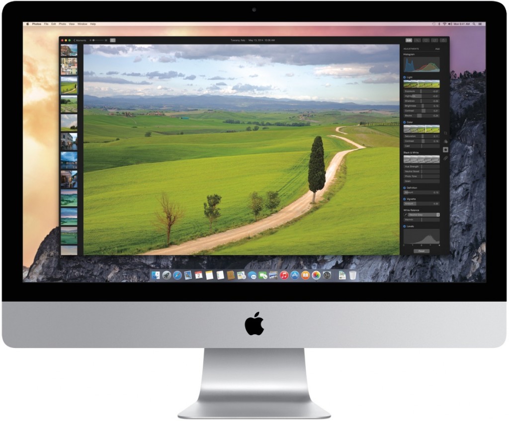 L'unica immagine al momento  nota dell'app Foto per OS X