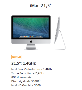 nuovo iMac meno costoso