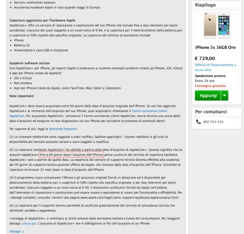 applecare+ raddoppia