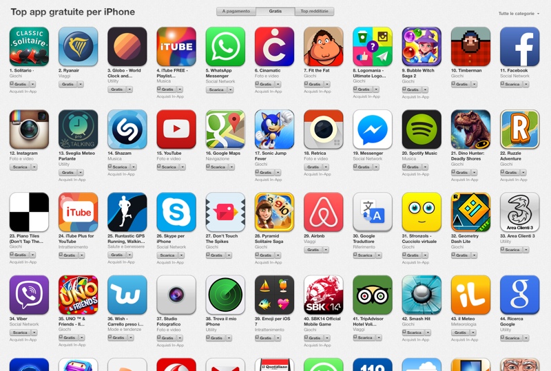 europa richiama apple - app store free 800