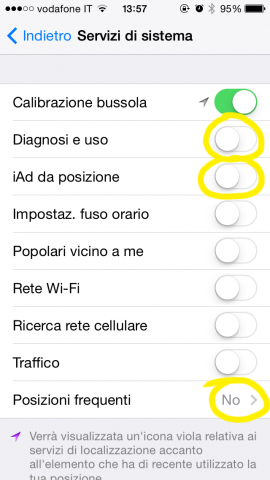 Privacy su iOS 7
