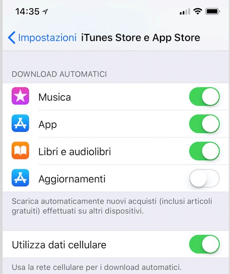 Iphone 6s Plus disattivare internet