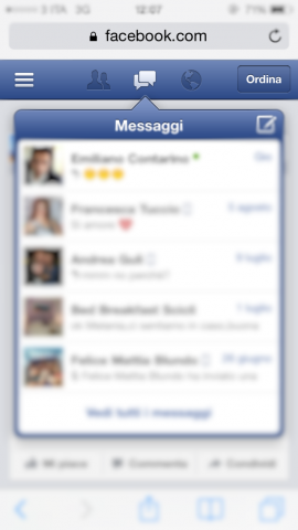 inviare messaggi facebook