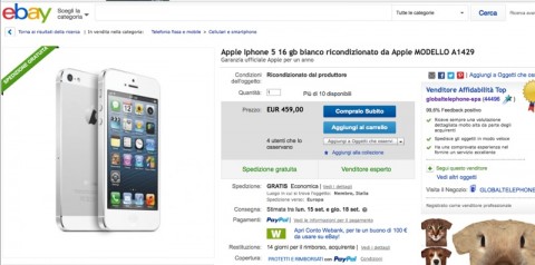 iPhone 5 ricondizionato ebay 800