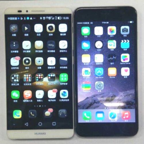 iphone 6 plus Huawei ascend mate icon 500