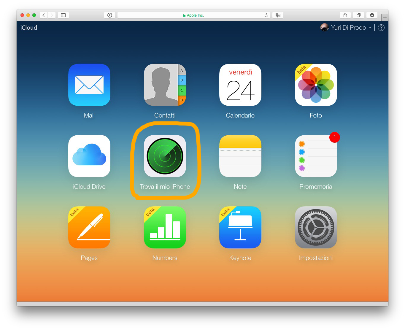 disattivare trova il mio iPhone