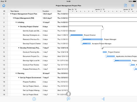 viewer di file Microsoft Project per iPhone e iPad SPviewer