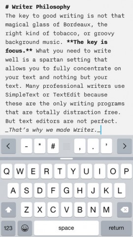 iA Writer screen322x572