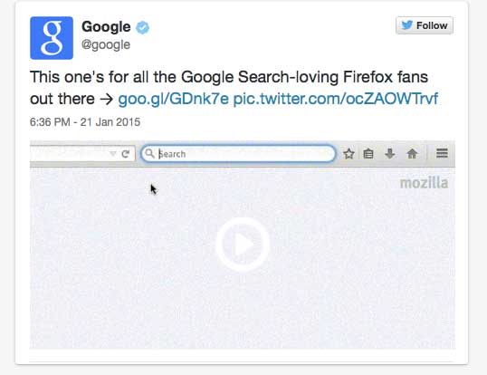 Google rivuole gli utenti Firefox
