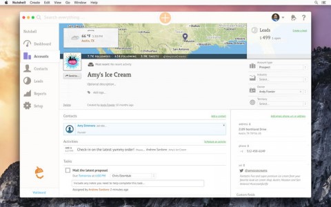 completo CRM nutshell per mac os x