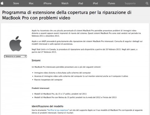 MacBook Pro con problemi 800