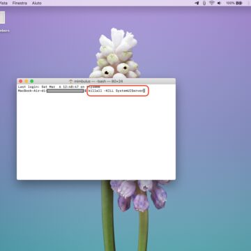 Come riavviare la barra dei menu del Mac