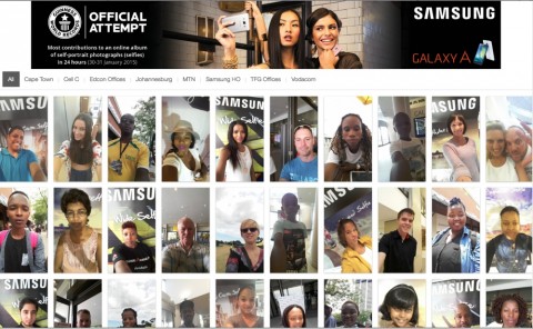 record mondiale di selfie samsung 1000