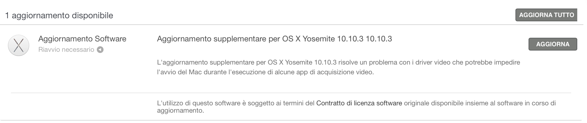 OS X 10.10.3 supplemental Update