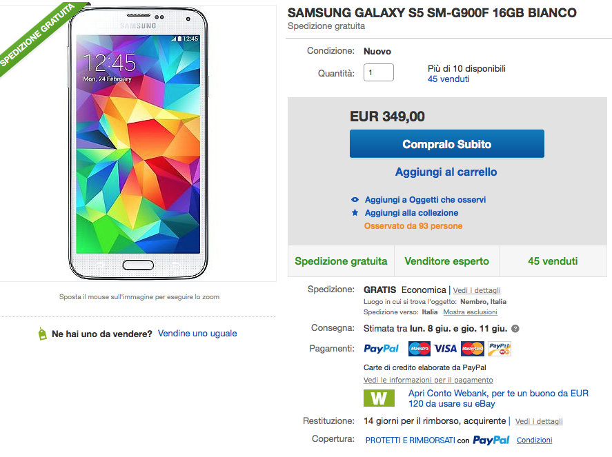 sconto galaxy s5
