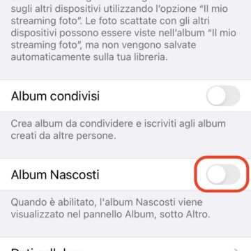 Rullino Foto, come nascondere foto e video su iPhone e iPad